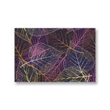 Colorful Leaves Outline Pattern Canvas Print By Artists Collection