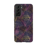 Colorful Leaves Outline Pattern Samsung Tough Case By Artists Collection