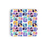 Colorful Forms Pattern Coaster Set By Artists Collection