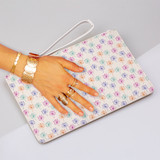 Colorful Dandelion Pattern Clutch Bag By Artists Collection