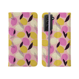 Pink Citrus Pattern Samsung Folio Case By Artists Collection