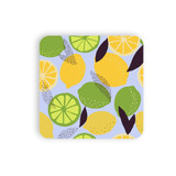 Citrus Background Coaster Set By Artists Collection