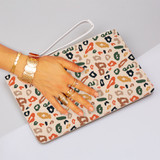 Cheetah Skin Pattern Clutch Bag By Artists Collection
