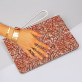 Chaos Lines Pattern Clutch Bag By Artists Collection