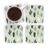 Cactus Pattern Coaster Set By Artists Collection