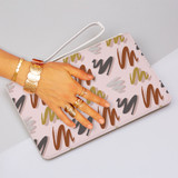Brush Stroke Pattern Clutch Bag By Artists Collection
