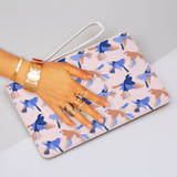 Bird Pattern Clutch Bag By Artists Collection