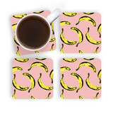 Banana Pattern Coaster Set By Artists Collection