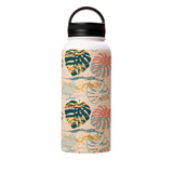 Abstract Tropical Pattern Water Bottle By Artists Collection