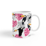 Abstract Toucan Pattern Coffee Mug By Artists Collection