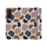 Abstract Shapes Earthy Hues Samsung Folio Case By Artists Collection