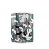 Abstract Inverse Leaves Pattern Coffee Mug By Artists Collection