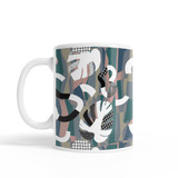 Abstract Inverse Leaves Pattern Coffee Mug By Artists Collection