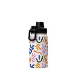 Abstract Plants And Leaves Pattern Water Bottle By Artists Collection