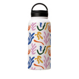 Abstract Plants And Leaves Pattern Water Bottle By Artists Collection