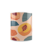Abstract Design Peach Pattern Coffee Mug By Artists Collection