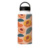 Abstract Design Peach Pattern Water Bottle By Artists Collection