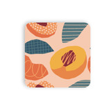 Abstract Design Peach Pattern Coaster Set By Artists Collection