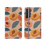 Abstract Design Peach Pattern Samsung Folio Case By Artists Collection