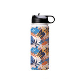 Abstract Palm Pattern Water Bottle By Artists Collection