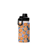 Abstract Oranges With Purple Background Pattern Water Bottle By Artists Collection