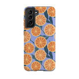 Abstract Oranges With Purple Background Pattern Samsung Tough Case By Artists Collection