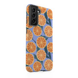 Abstract Oranges With Purple Background Pattern Samsung Tough Case By Artists Collection