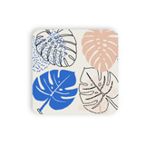 Abstract Monstera Pattern Coaster Set By Artists Collection