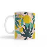 Abstract Tropical Lemons Pattern Coffee Mug By Artists Collection