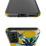 Abstract Tropical Lemons Pattern Samsung Tough Case By Artists Collection