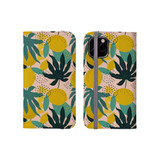 Abstract Tropical Lemons Pattern iPhone Folio Case By Artists Collection