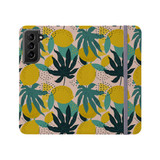 Abstract Tropical Lemons Pattern Samsung Folio Case By Artists Collection