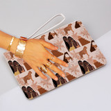 Abstract Jungle Pattern Clutch Bag By Artists Collection