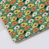 Abstract Green Flower Pattern Clutch Bag By Artists Collection