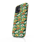 Abstract Green Flower Pattern iPhone Tough Case By Artists Collection