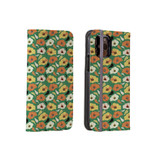 Abstract Green Flower Pattern iPhone Folio Case By Artists Collection