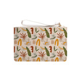 Abstract Leaves And Trees Pattern Clutch Bag By Artists Collection