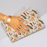 Abstract Leaves And Trees Pattern Clutch Bag By Artists Collection