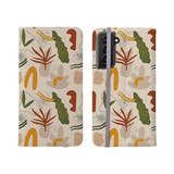 Abstract Leaves And Trees Pattern Samsung Folio Case By Artists Collection