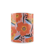 Abstract Orange Poppy Pattern Coffee Mug By Artists Collection