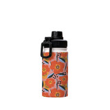 Abstract Orange Poppy Pattern Water Bottle By Artists Collection