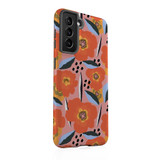 Abstract Orange Poppy Pattern Samsung Tough Case By Artists Collection