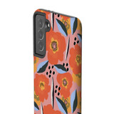 Abstract Orange Poppy Pattern Samsung Tough Case By Artists Collection