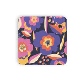 Abstract Flowers Background Coaster Set By Artists Collection