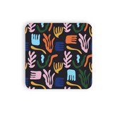 Abstract Flowers And Leaves Pattern Coaster Set By Artists Collection