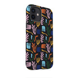 Abstract Flowers And Leaves Pattern iPhone Tough Case By Artists Collection