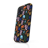 Abstract Flowers And Leaves Pattern iPhone Tough Case By Artists Collection
