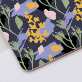 Abstract Yellow Floral Pattern Clutch Bag By Artists Collection