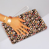 Abstract Paint Splashes Pattern Clutch Bag By Artists Collection
