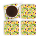 Abstract Citrus Background Coaster Set By Artists Collection